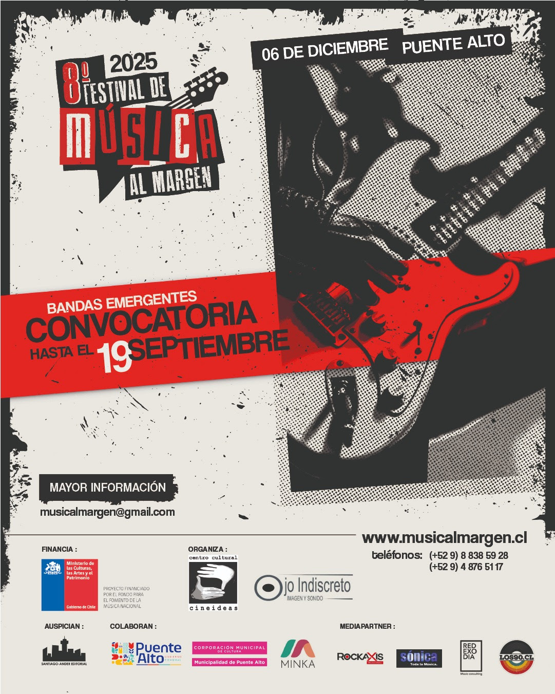 Anuncian la 8° edición del Festival de Música al Margen